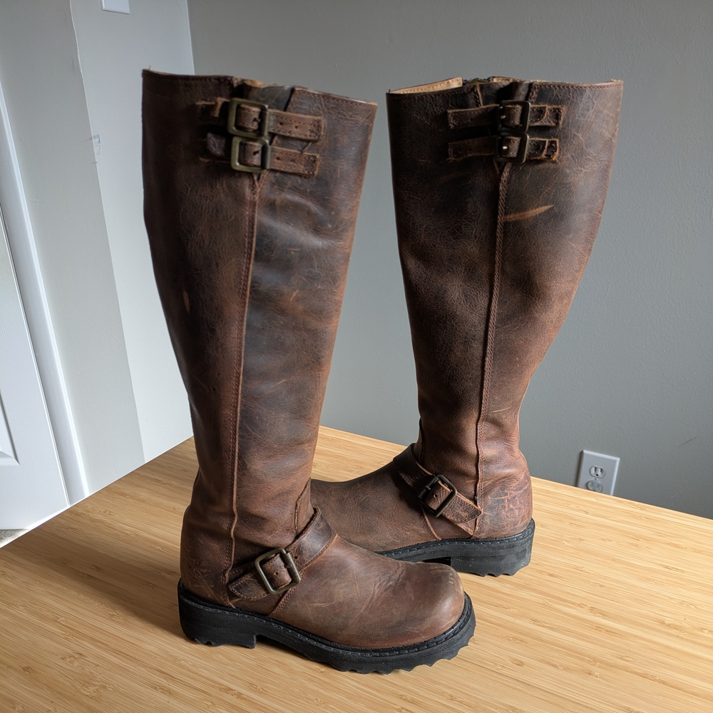 John Fluevog Bond Girl Leather Boots, Sz 6